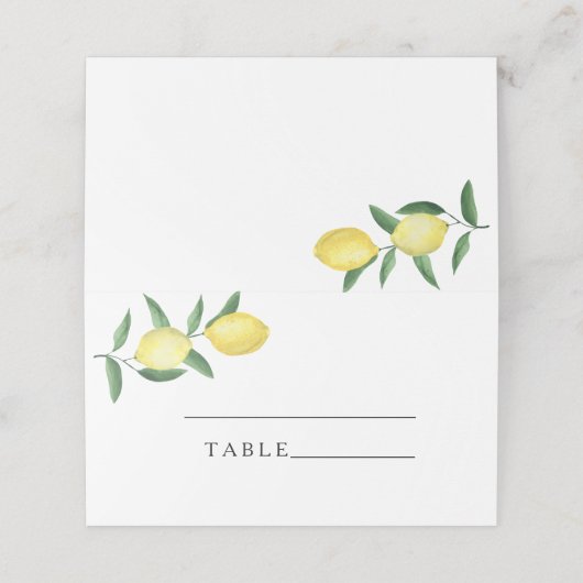 Zitrusfrüchte - Hochzeiten - Platzkarten (Außenseite Aufgefaltet)