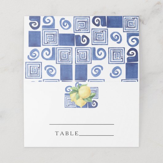 Zitrusfrüchte - Hochzeiten - Platzkarten (Außenseite Aufgefaltet)