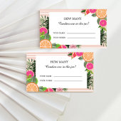 Zitrusfrüchte in Aquarellfarben schätzen, wie viel Begleitkarte