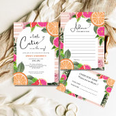 Zitrusfrüchte in Aquarellfarben schätzen, wie viel Begleitkarte