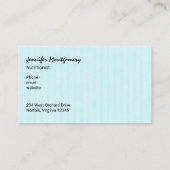 Zitrusfrüchte in Wasserfarbe auf Streifenmuster Visitenkarte (Rückseite)