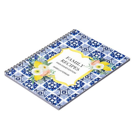 Zitrusfrüchte Italienisches Mittelmeer Rezept Notizblock (Linke Seite)