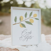 Zitrusfrüchte-Karten und Geschenke-Zeichen Poster