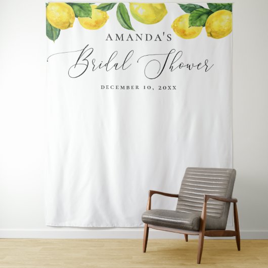 Zitrusfrüchte-Kulisse Brautparty Wandteppich (Beispiel)