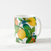 Zitrusfrüchte, lebendiges Aquarellmuster. Kaffeetasse (VorderseiteRechts)