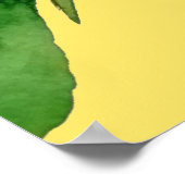 Zitrusfrüchte, lebendiges Aquarellmuster. Poster (Ecke)