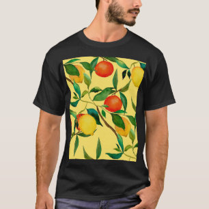 Zitrusfrüchte, lebendiges Aquarellmuster. T-Shirt