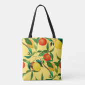 Zitrusfrüchte, lebendiges Aquarellmuster. Tasche (Rückseite)