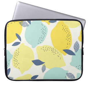 Zitrusfrüchte, lebendiges, nahtloses Muster. Laptopschutzhülle