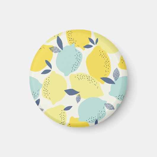 Zitrusfrüchte, lebendiges, nahtloses Muster. Magnet (Vorne)