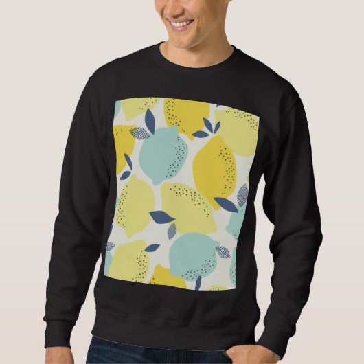 Zitrusfrüchte, lebendiges, nahtloses Muster. Sweatshirt (Vorderseite)