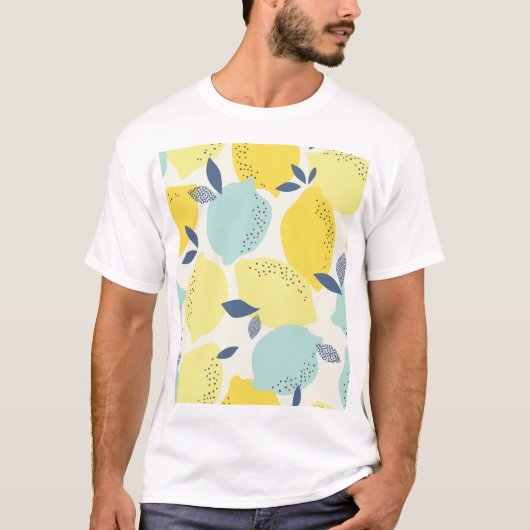 Zitrusfrüchte, lebendiges, nahtloses Muster. T-Shirt (Vorderseite)