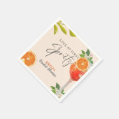 Zitrusfrüchte-Liebe im ersten Spritz-Brautparty Serviette (Ecke)