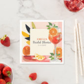 Zitrusfrüchte-Liebe im ersten Spritz-Brautparty Serviette (Beispiel)