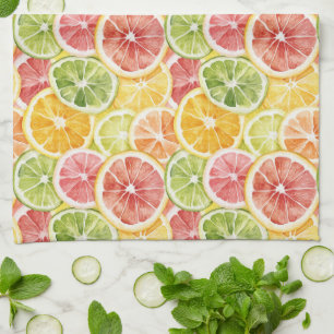 Zitrusfrüchte Limette Zitrone Orange Grapefruit Geschirrtuch