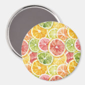 Zitrusfrüchte Limette Zitrone Orange Grapefruit Magnet (Vorderseite/Rückseite)