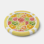 Zitrusfrüchte Limette Zitrone Orange Grapefruit Pokerchips (Einzeln)