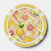 Zitrusfrüchte Limette Zitrone Orange Grapefruit Pokerchips (Rückseite)