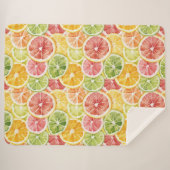 Zitrusfrüchte Limette Zitrone Orange Grapefruit Sherpadecke (Vorderseite (Horizontal))