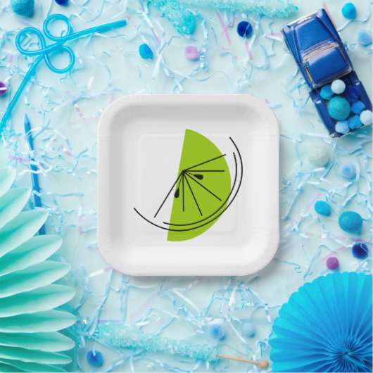 Zitrusfrüchte Limon Pappteller (Party)