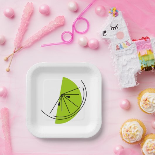 Zitrusfrüchte Limon Pappteller (Party)