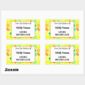 Zitrusfrüchte, Limon und Orangen Rechteckiger Aufkleber (Blatt)