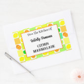 Zitrusfrüchte, Limon und Orangen Rechteckiger Aufkleber (Umschlag)