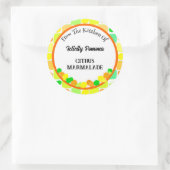 Zitrusfrüchte, Limon und Orangen Runder Aufkleber (Tasche)