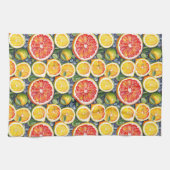 Zitrusfrüchte, Limonen und Zitronenfrüchte Geschirrtuch (Horizontal)
