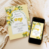 Zitrusfrüchte Mediterranischer 1. Geburtstag Einladung