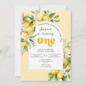 Zitrusfrüchte Mediterranischer 1. Geburtstag Einladung (Vorderseite)