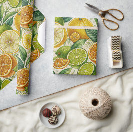 Zitrusfrüchte-Medley-Sommer-Geschenkverpackung Geschenkpapier