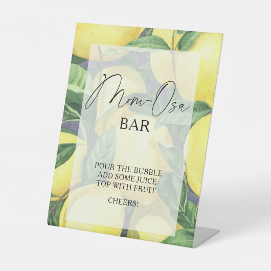 Zitrusfrüchte - Mon-osa-Bar-Poster Sockelschild (Vorderseite)