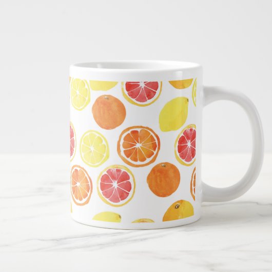 Zitrusfrüchte-Muster Jumbo-Tasse (Rechts)