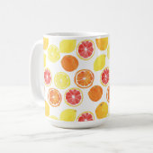 Zitrusfrüchte-Muster Kaffeetasse (Vorderseite Links)