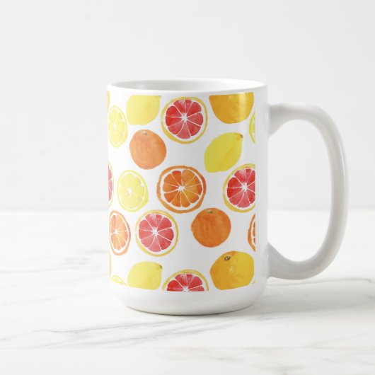 Zitrusfrüchte-Muster Kaffeetasse (Rechts)