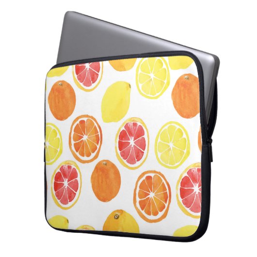 Zitrusfrüchte-Muster Laptopschutzhülle (Vorderseite Links)
