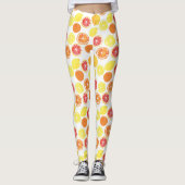 Zitrusfrüchte-Muster Leggings (Vorderseite)
