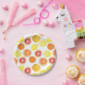 Zitrusfrüchte-Muster Pappteller (Party)