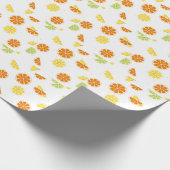 Zitrusfrüchte-Musterpapier Geschenkpapier (Ecke)