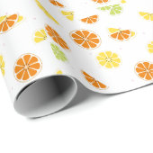 Zitrusfrüchte-Musterpapier Geschenkpapier (Rolleneckpunkt)