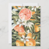 Zitrusfrüchte, Orange + Blüte Babydusche (Rückseite)