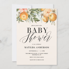 Zitrusfrüchte, Orange + Blüte Babydusche