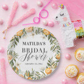 Zitrusfrüchte, Orange + Blüten Brautparty Party De Pappteller (Party)