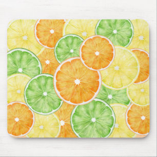 Zitrusfrüchte Orange, Limette und Zitronenfruchtsc Mousepad