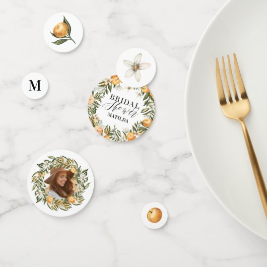 Zitrusfrüchte, orangefarbene Blüten Brautparty Par Konfetti (Gruppe)