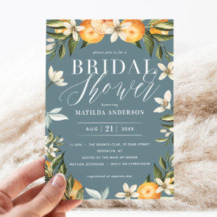 Zitrusfrüchte, Orangen, Blüten Brautparty Party