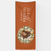 Zitrusfrüchte, Orangen + Blüten Brautparty Party C Banner (Vertikal)