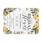 Zitrusfrüchte, Orangen, Blüten Brautparty Party Magnet (Horizontal)