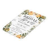 Zitrusfrüchte, Orangen, Blüten Brautparty Party Magnet (Linke Seite)